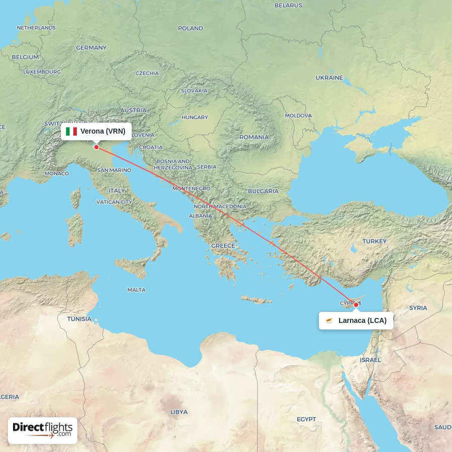 VRN - LCA route map