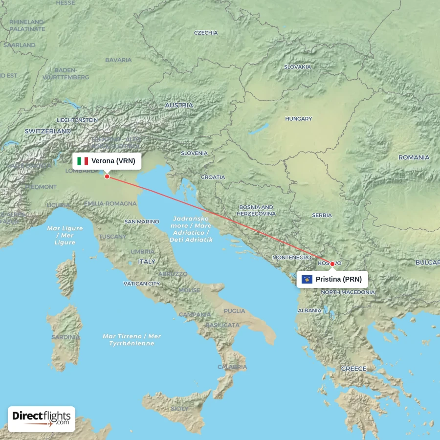VRN - PRN route map