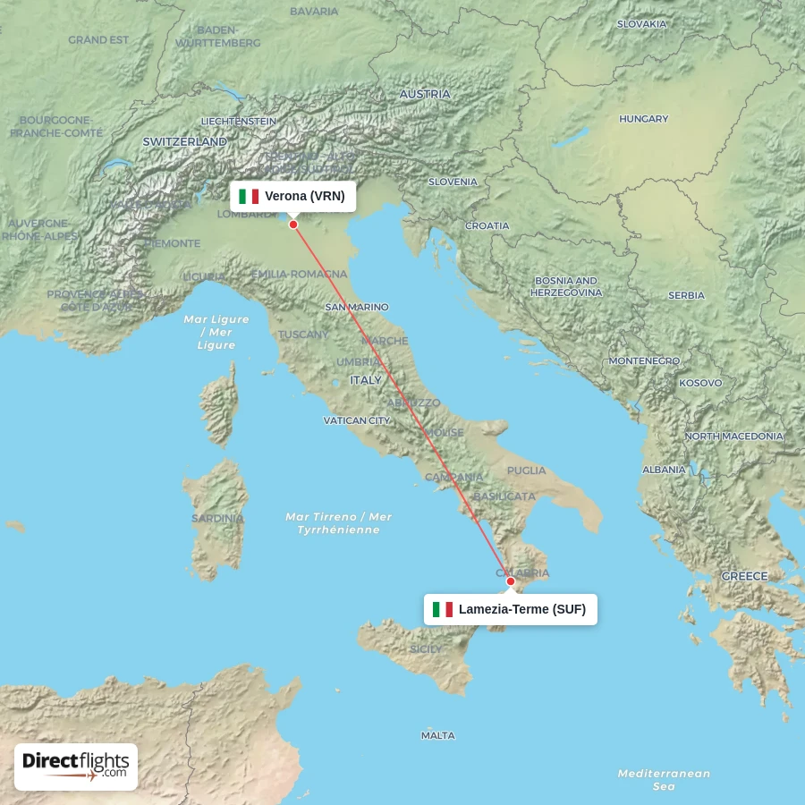 VRN - SUF route map