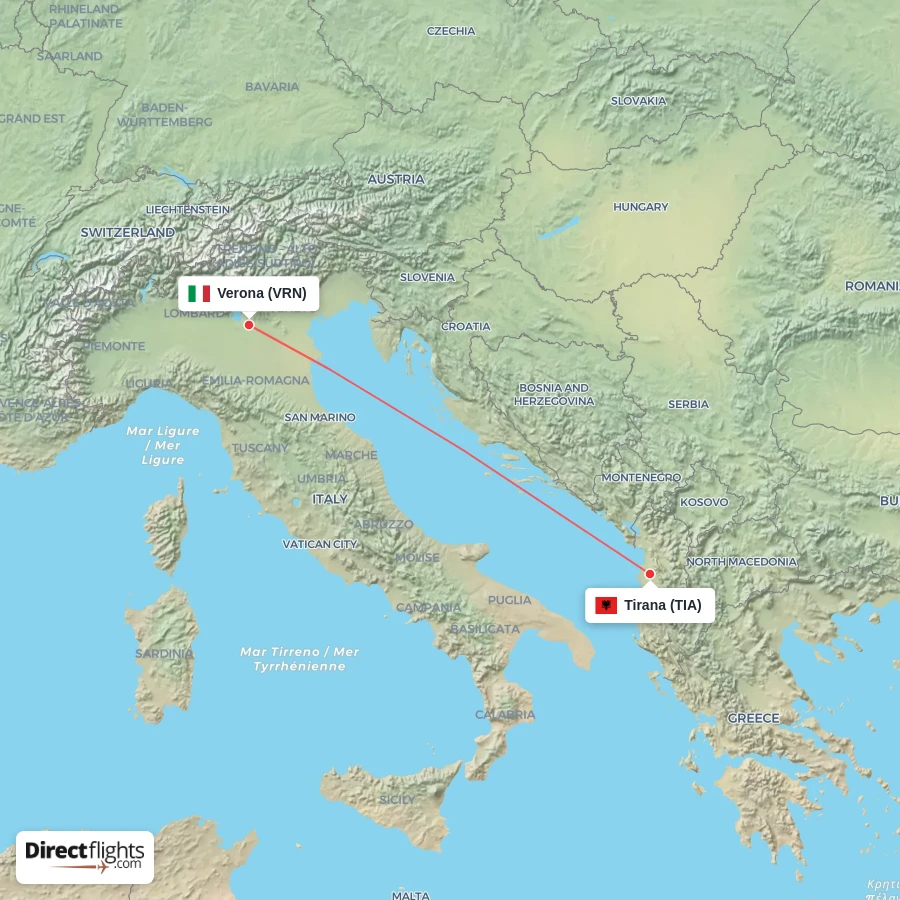 VRN - TIA route map