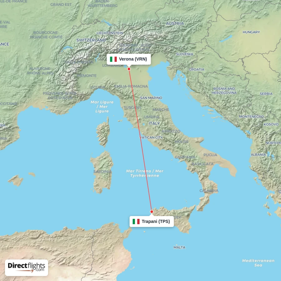 VRN - TPS route map