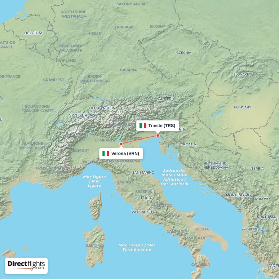 VRN - TRS route map