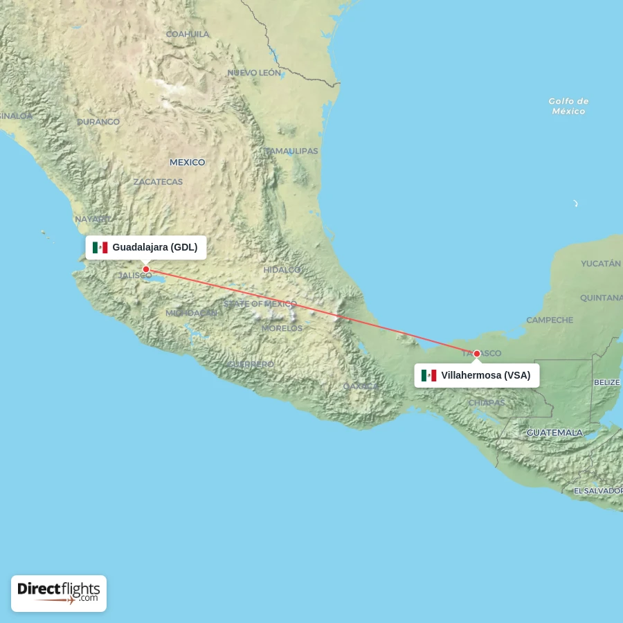 VSA - GDL route map