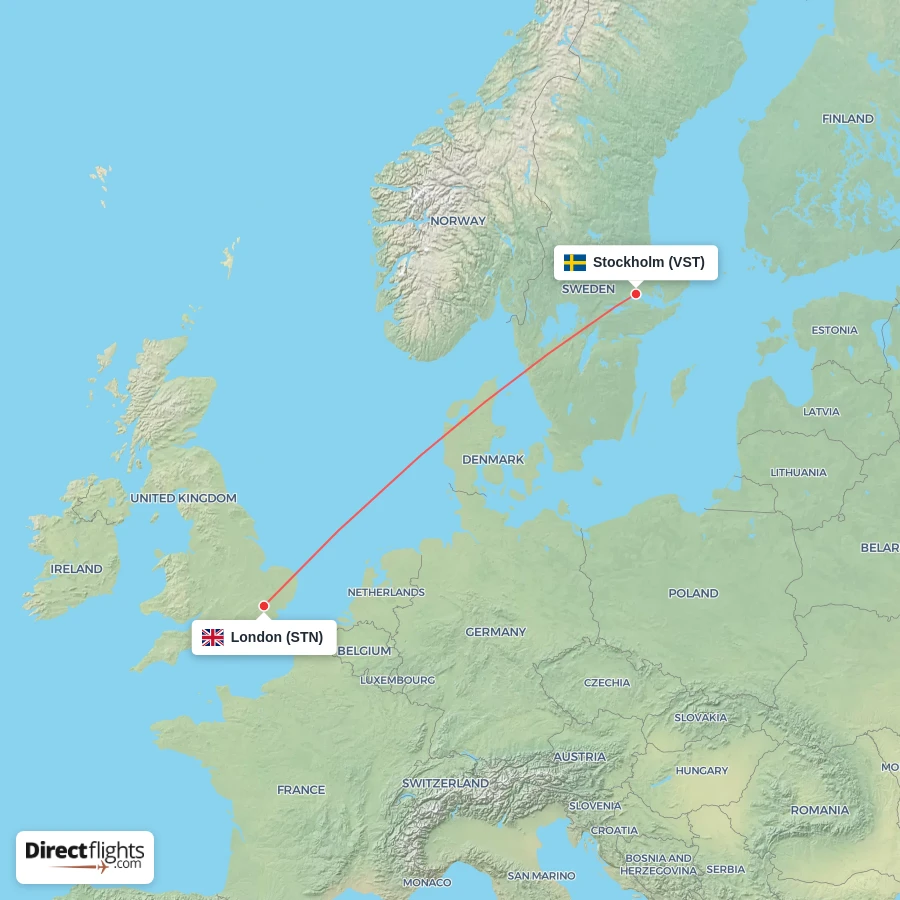 VST - STN route map