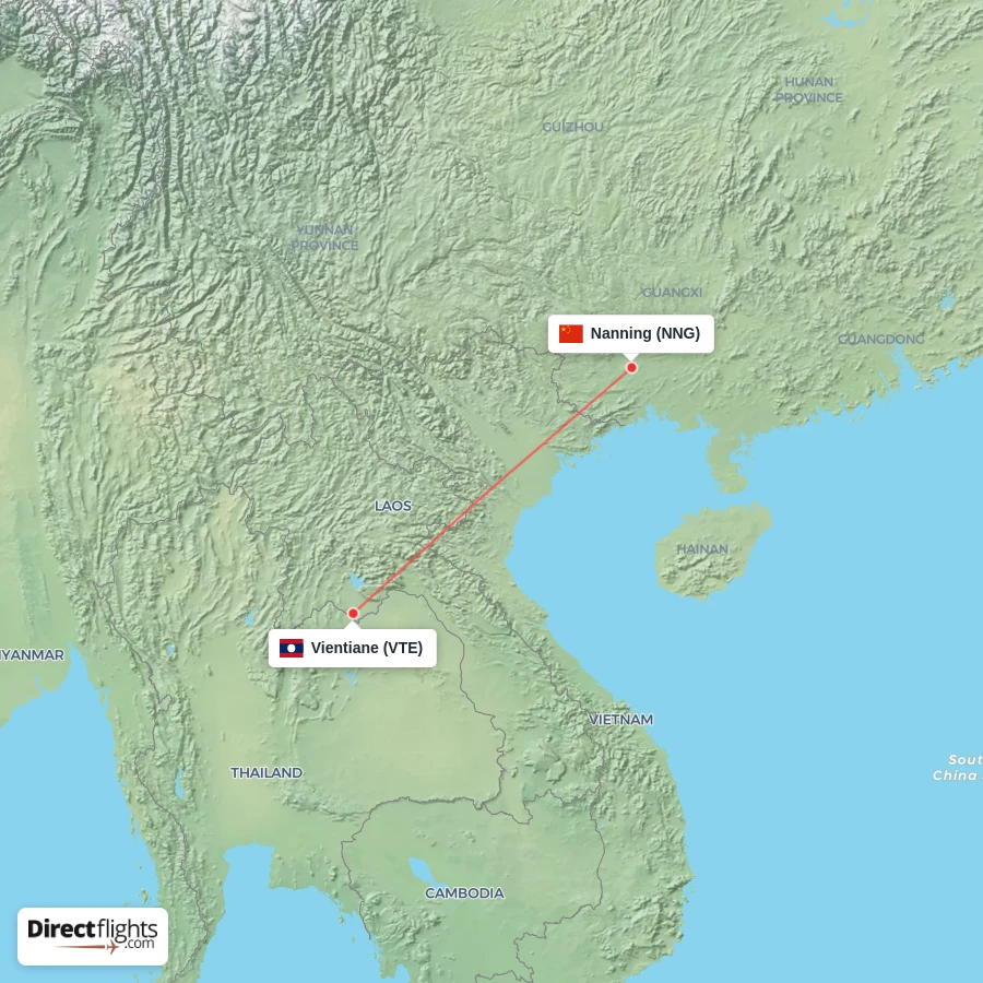 VTE - NNG route map