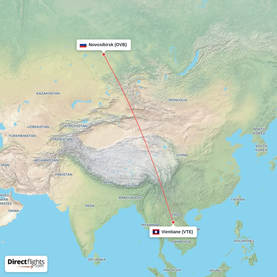 VTE - OVB route map