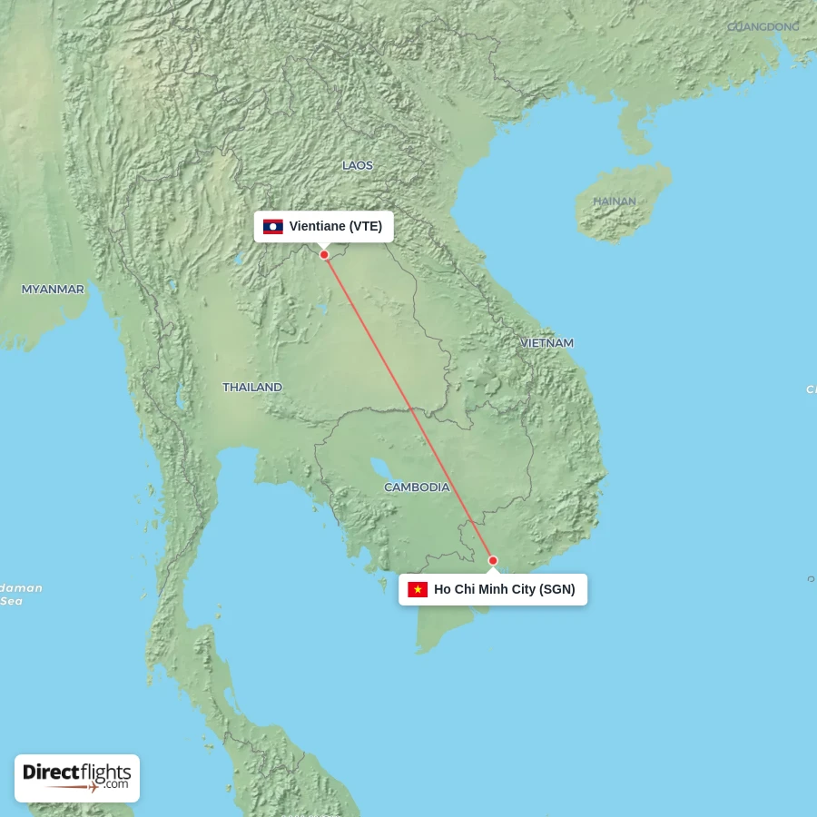 VTE - SGN route map
