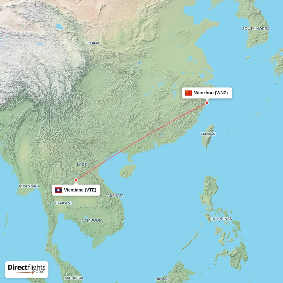 VTE - WNZ route map