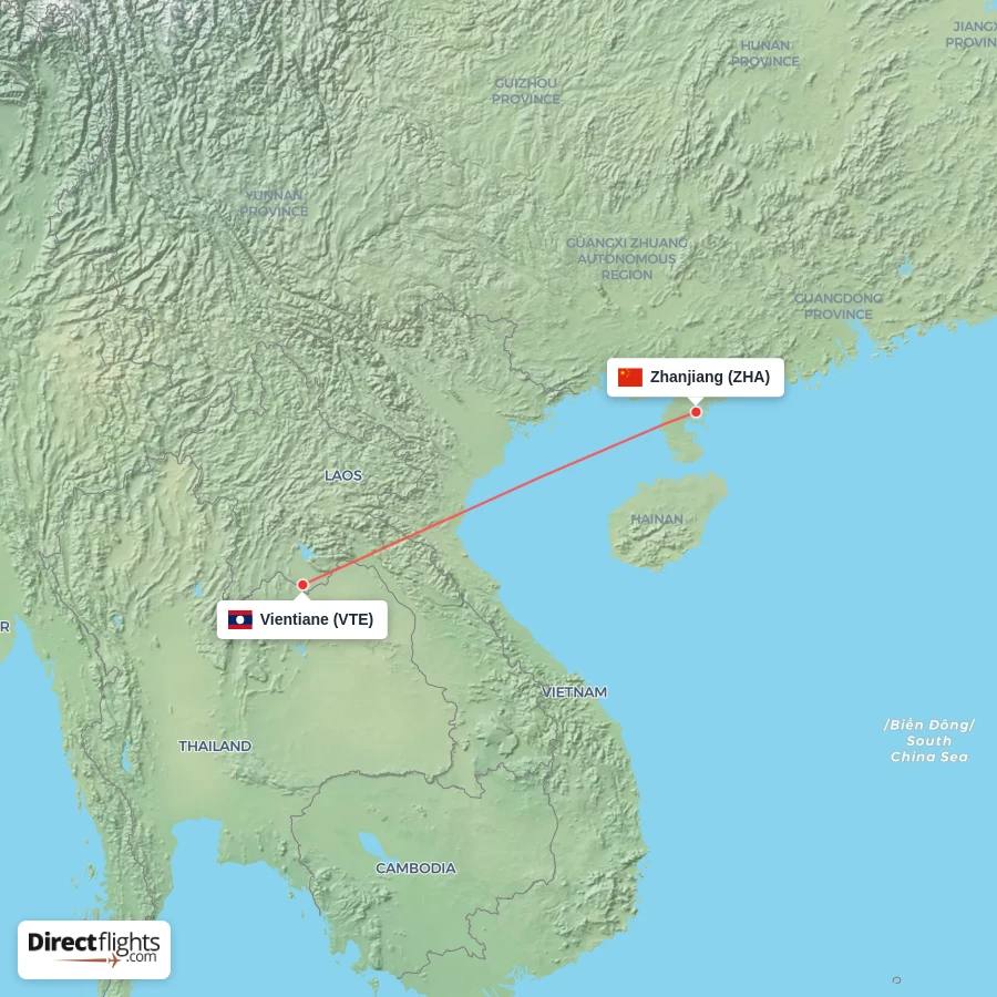 VTE - ZHA route map