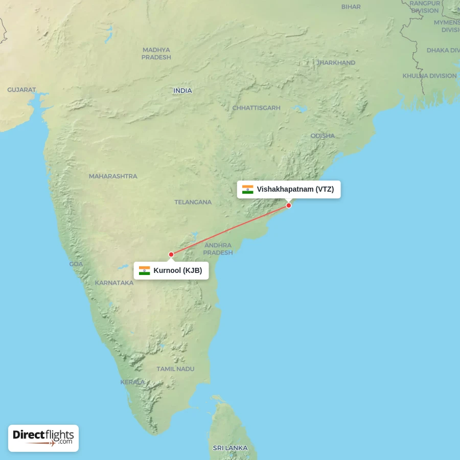 VTZ - KJB route map