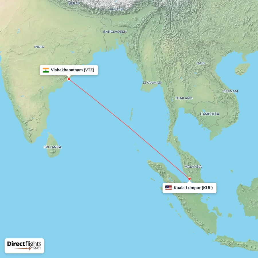 VTZ - KUL route map