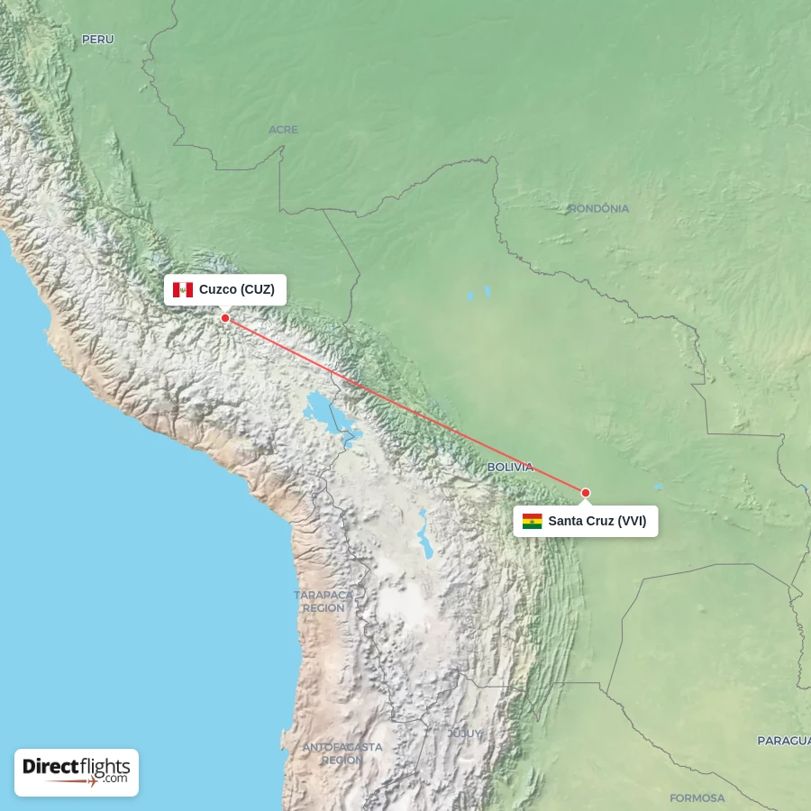 VVI - CUZ route map