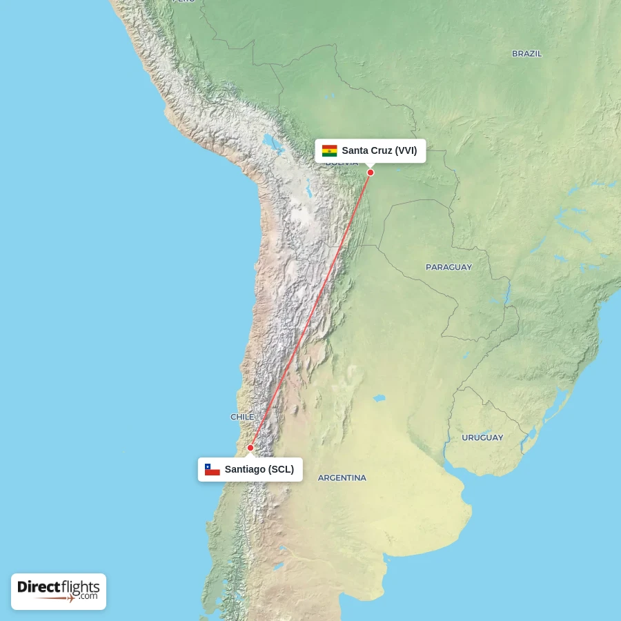 VVI - SCL route map