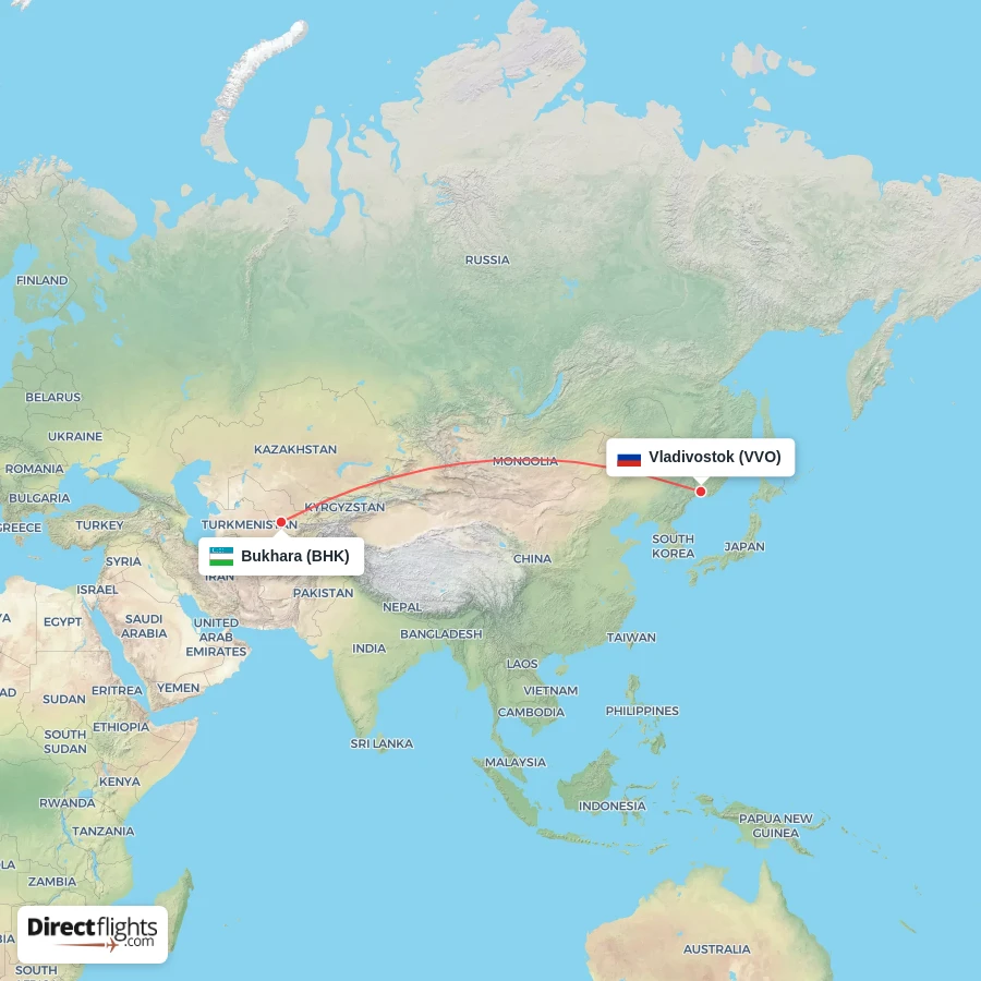 VVO - BHK route map