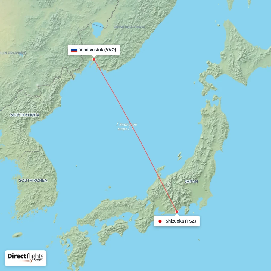 VVO - FSZ route map