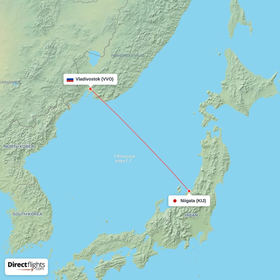 VVO - KIJ route map