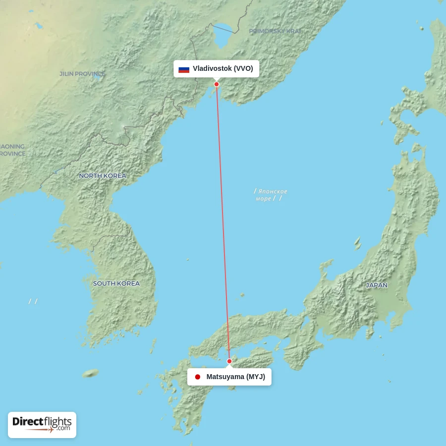 VVO - MYJ route map