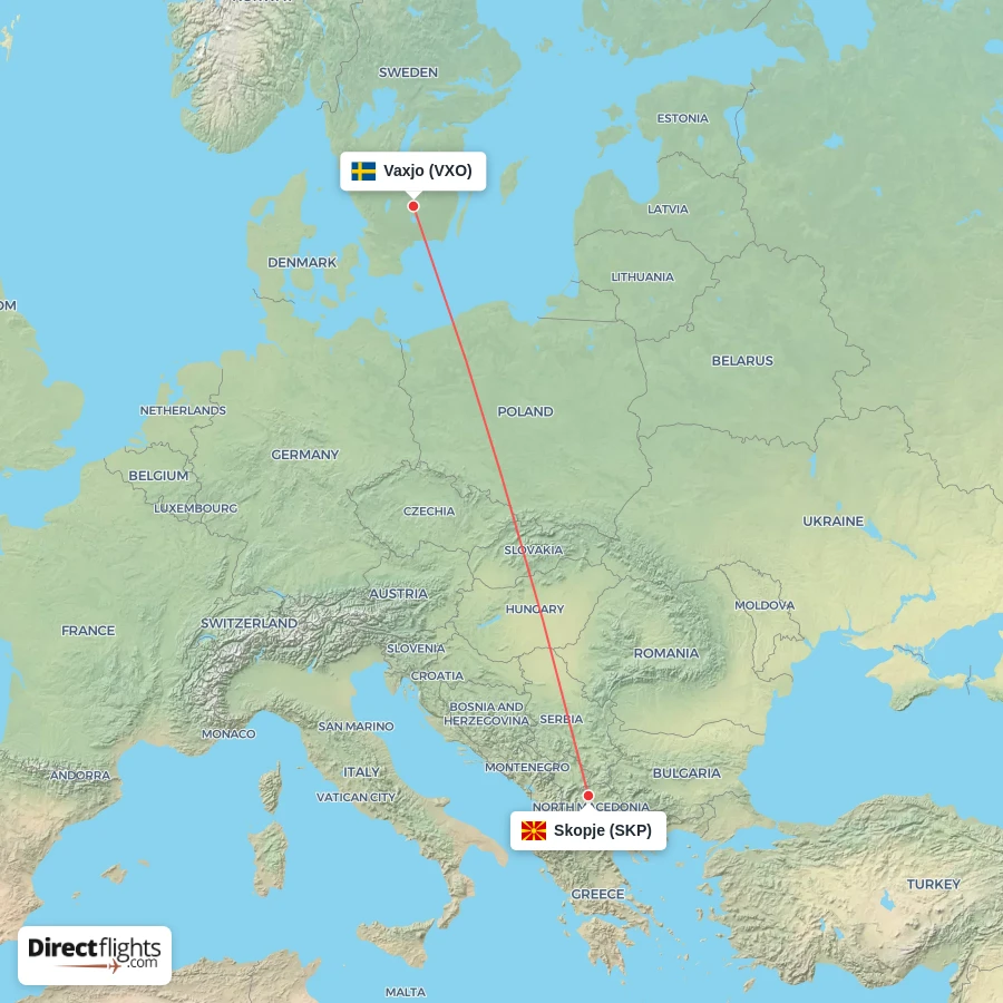 VXO - SKP route map