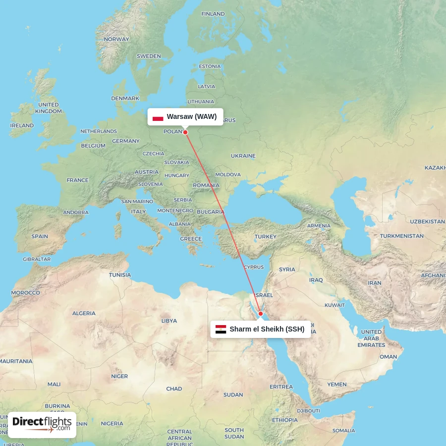 WAW - SSH route map