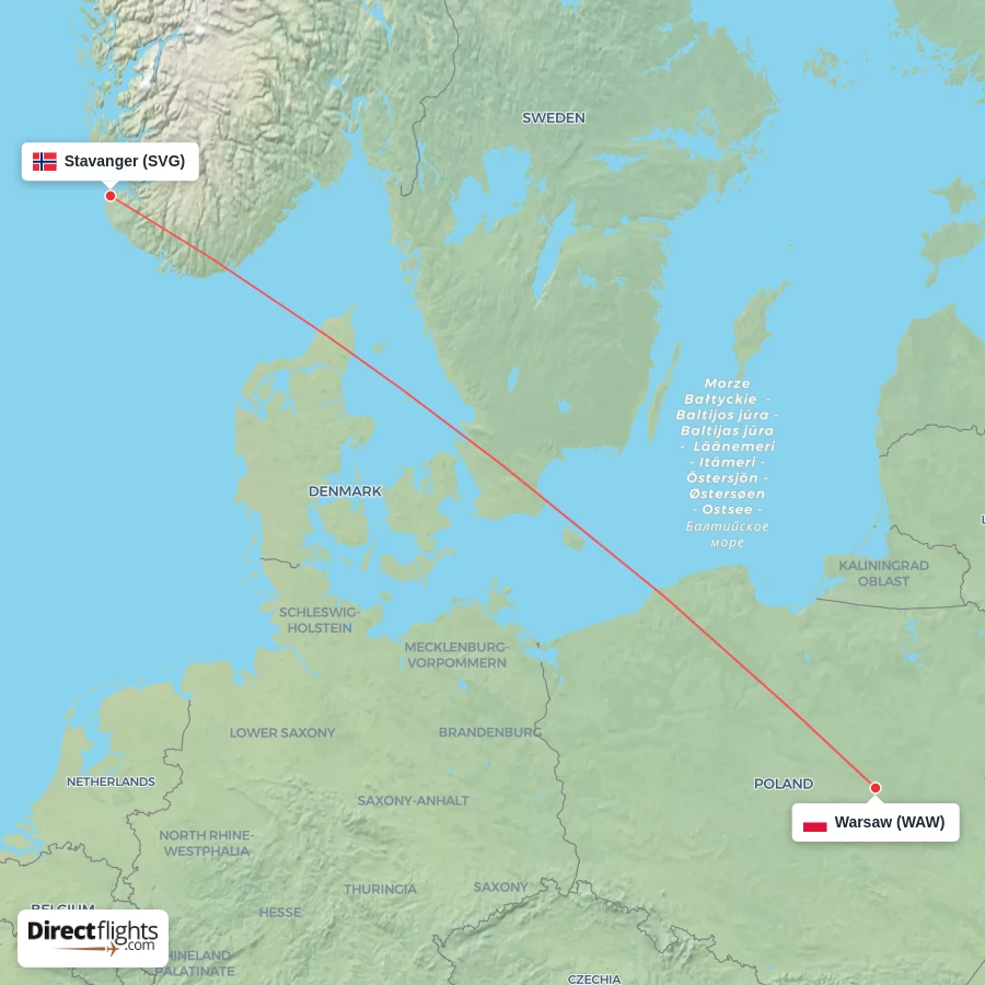 WAW - SVG route map
