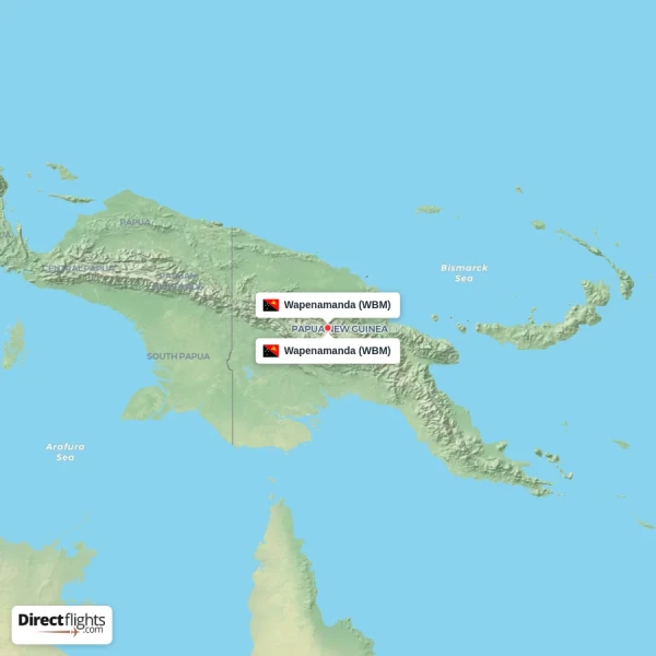Wapenamanda - Wapenamanda direct flight map