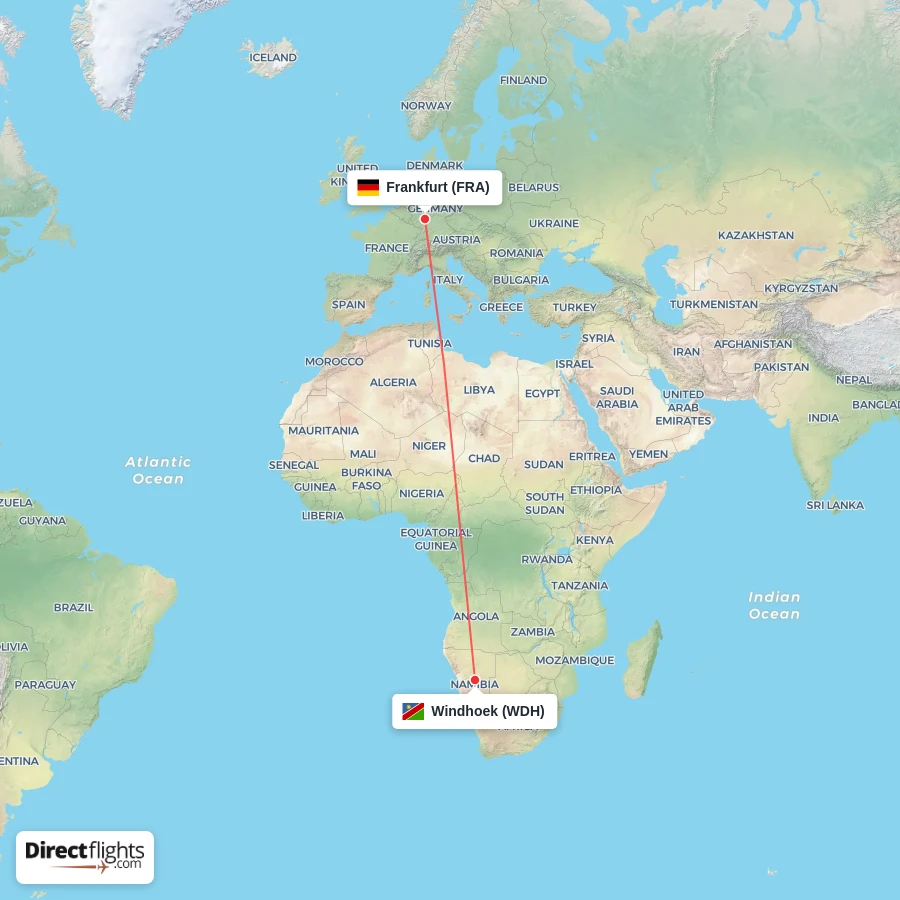 WDH - FRA route map
