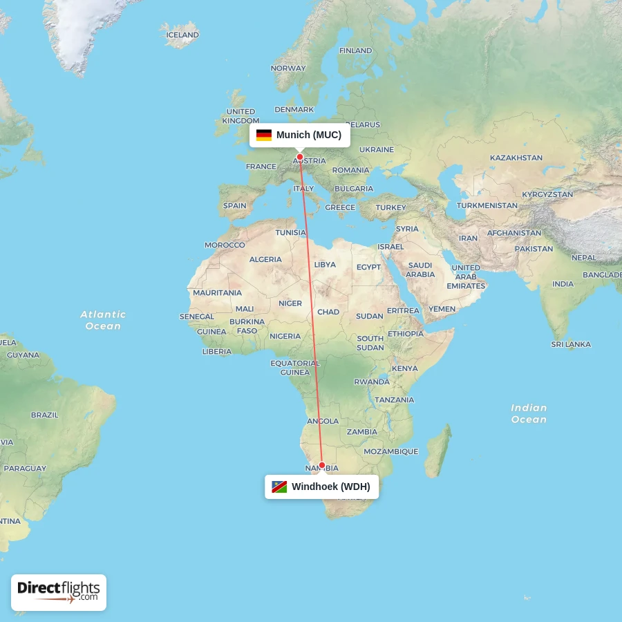 WDH - MUC route map