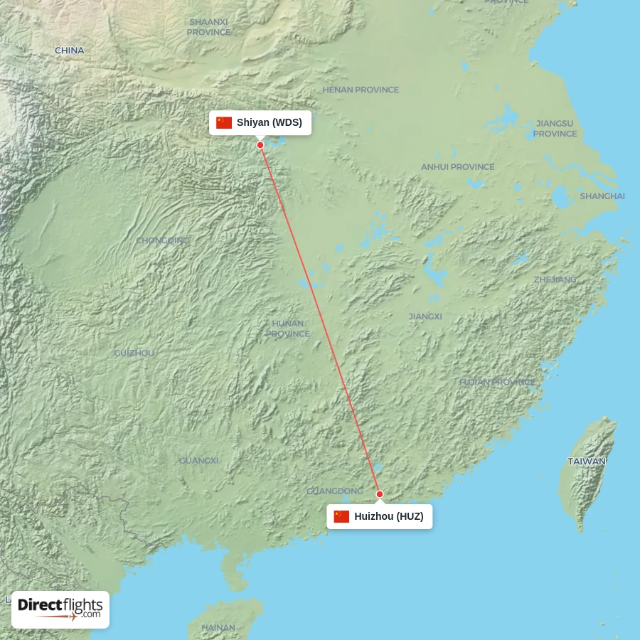 WDS - HUZ route map