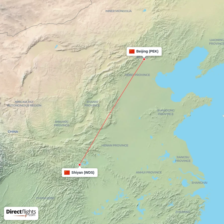 WDS - PEK route map