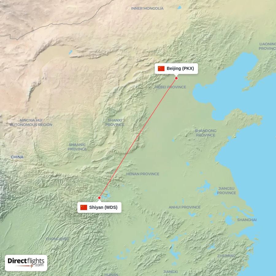 WDS - PKX route map