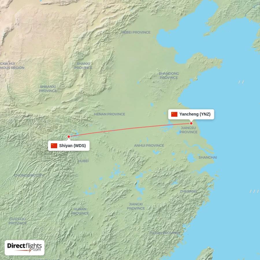 WDS - YNZ route map