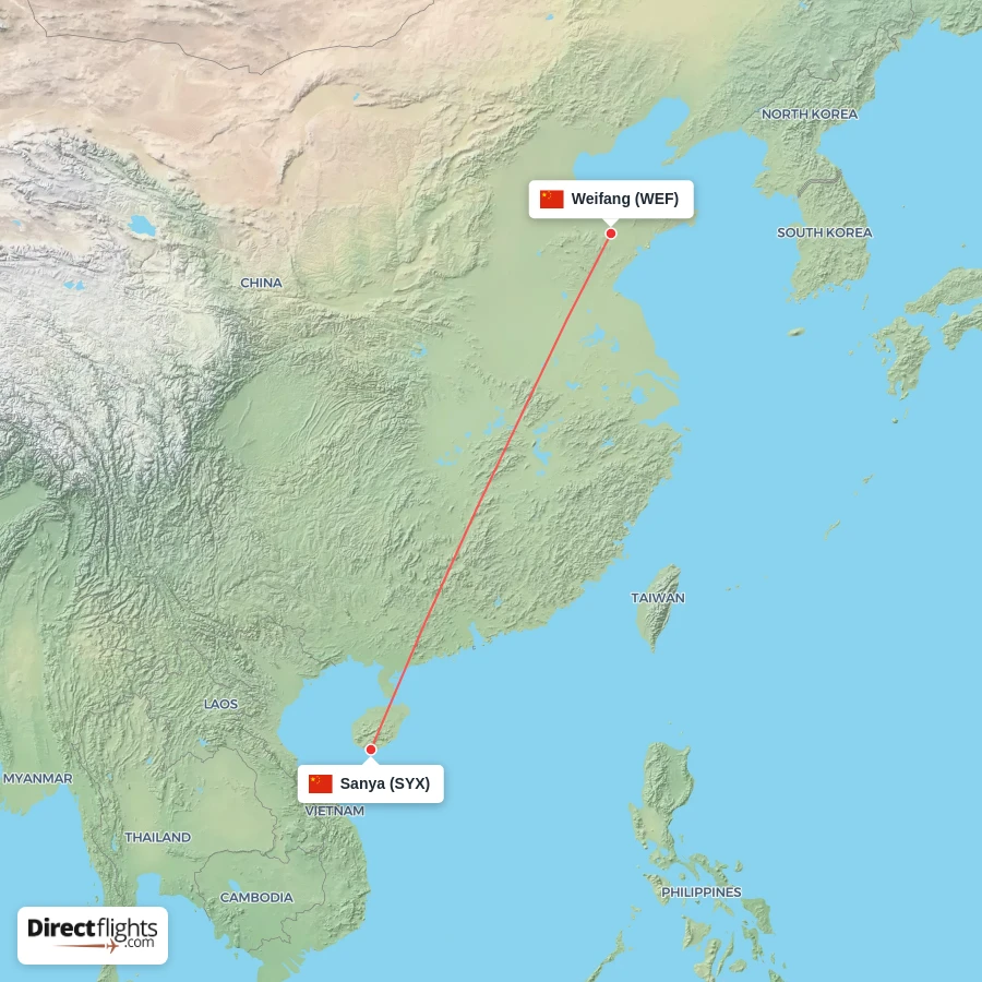 WEF - SYX route map