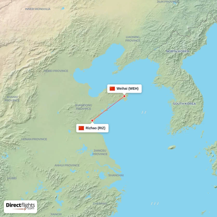 WEH - RIZ route map