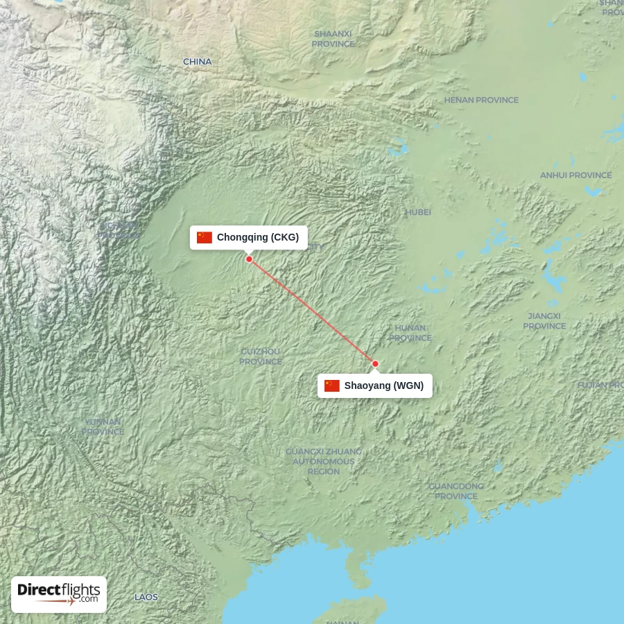 WGN - CKG route map