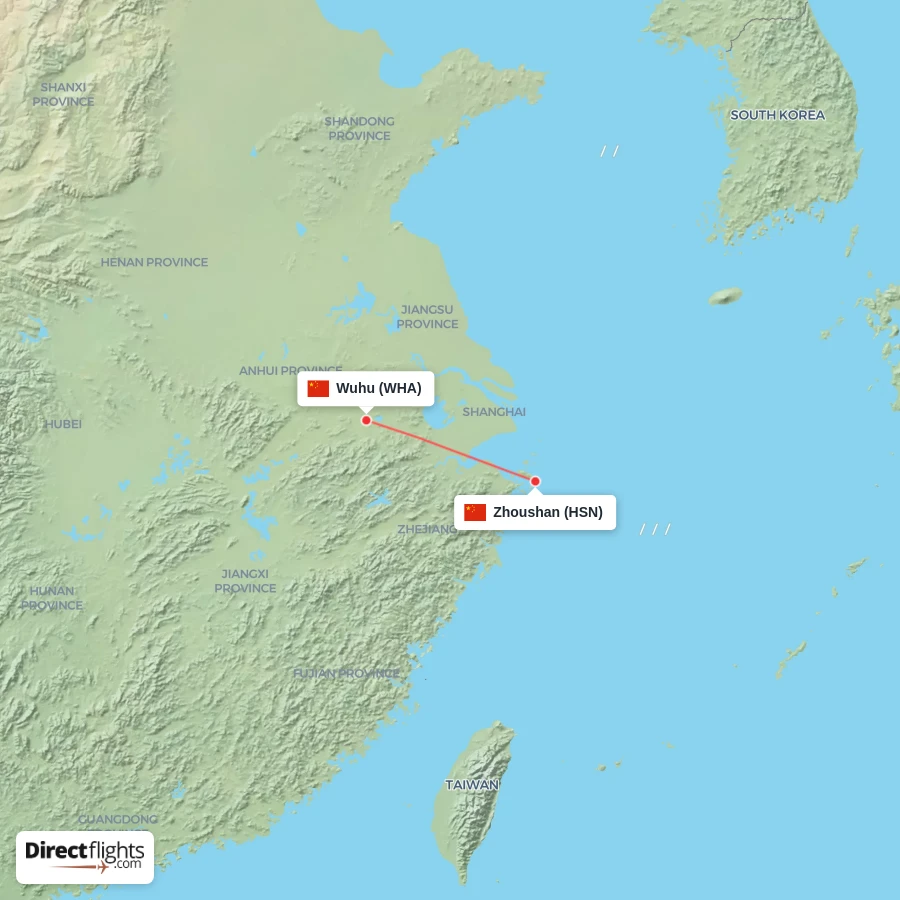 WHA - HSN route map