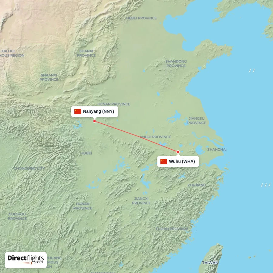 WHA - NNY route map
