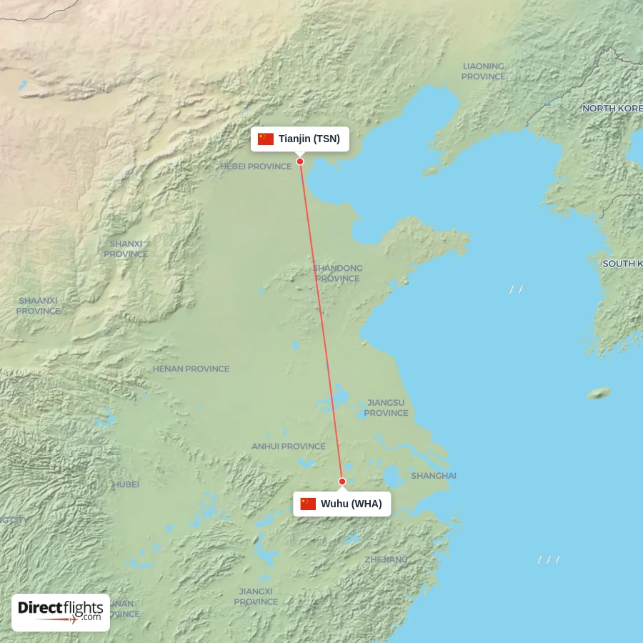 WHA - TSN route map