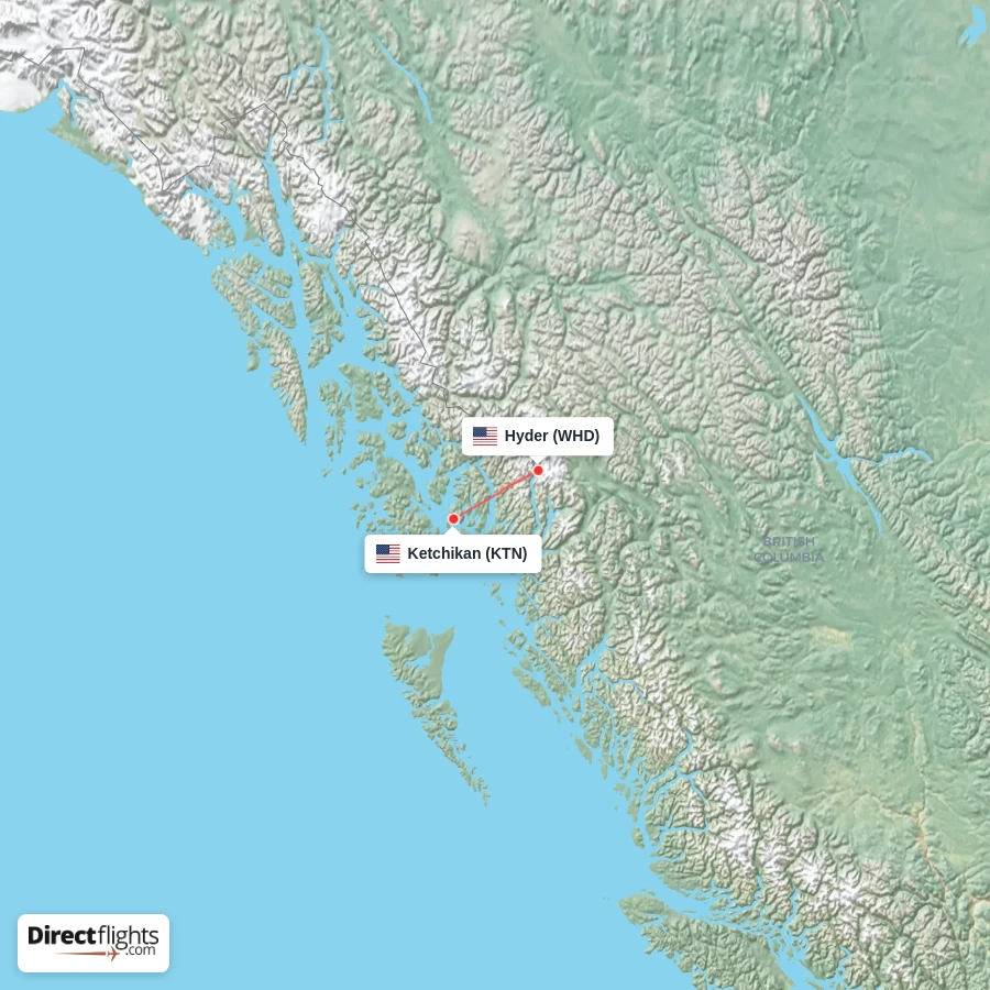 WHD - KTN route map