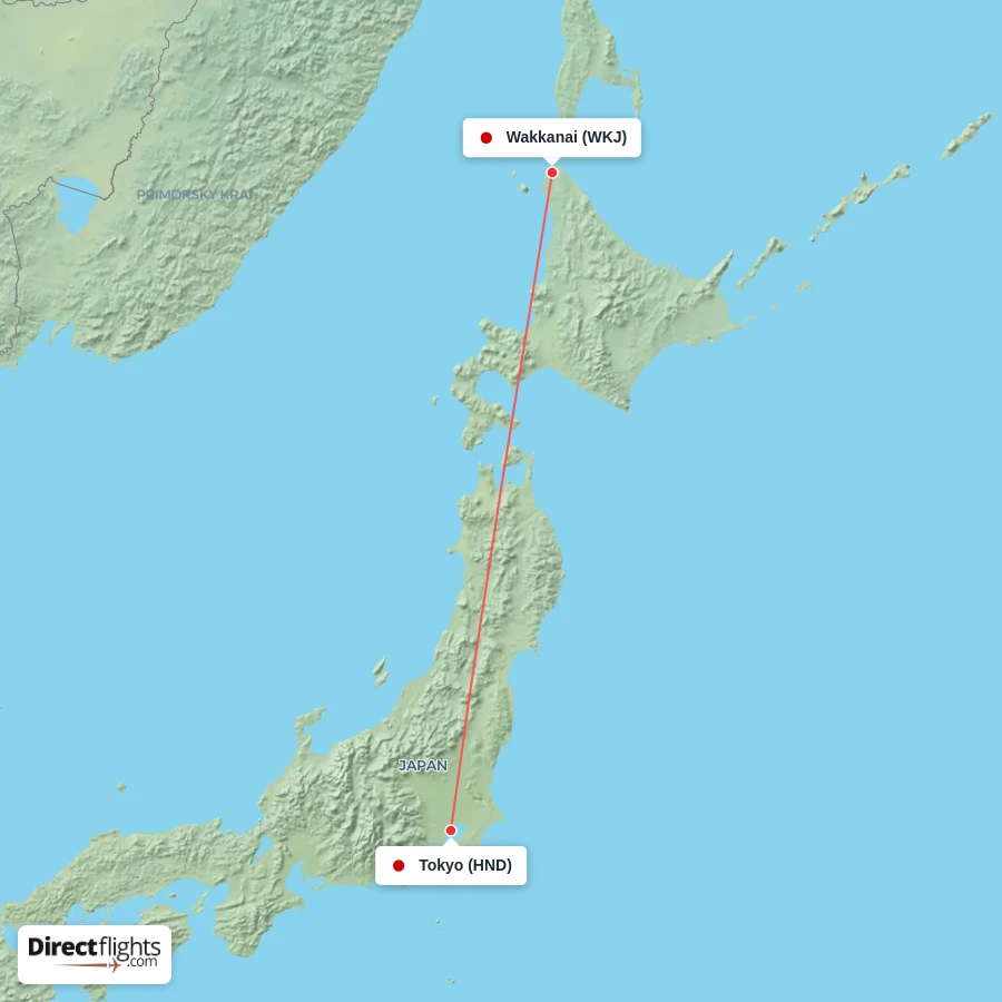 WKJ - HND route map