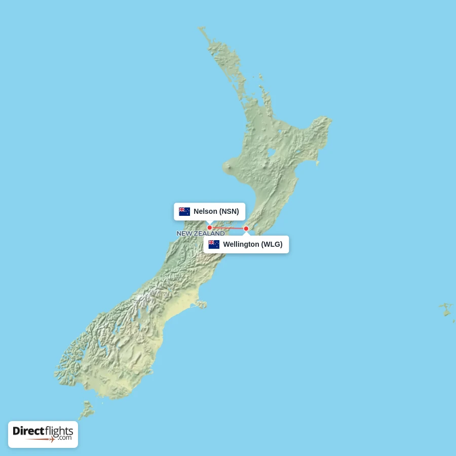 WLG - NSN route map
