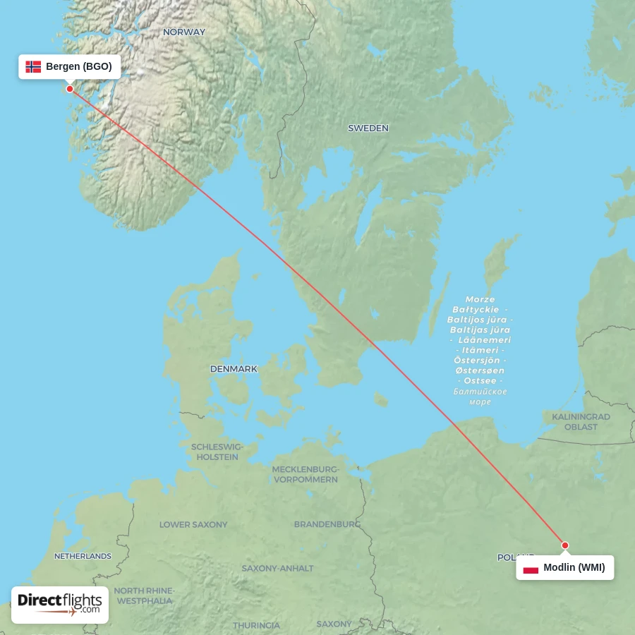 WMI - BGO route map