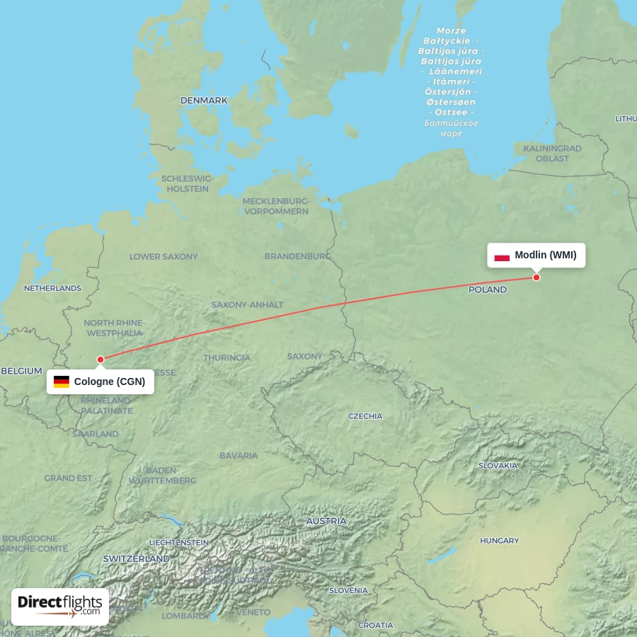 WMI - CGN route map