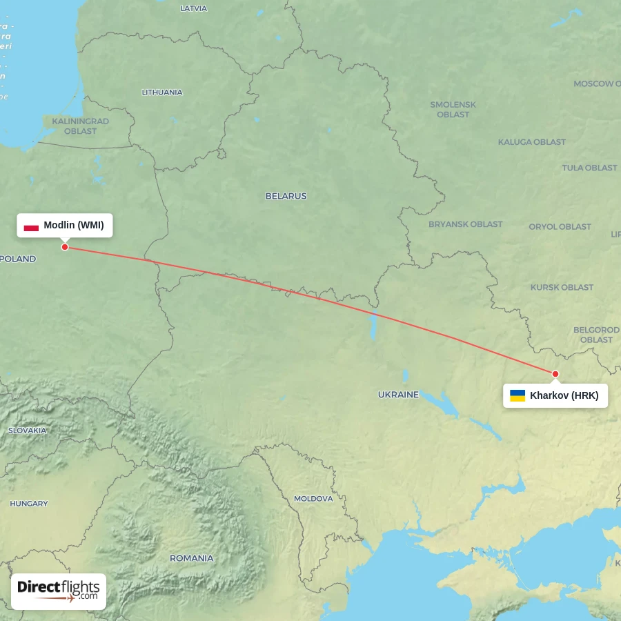 WMI - HRK route map
