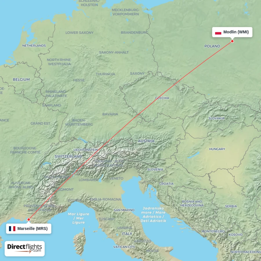 WMI - MRS route map
