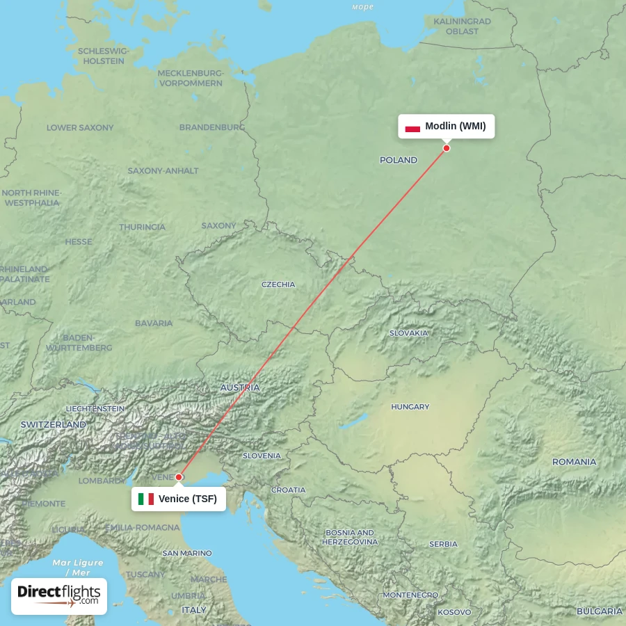 WMI - TSF route map
