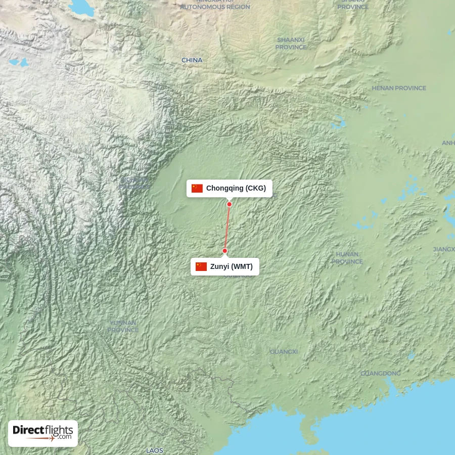 WMT - CKG route map