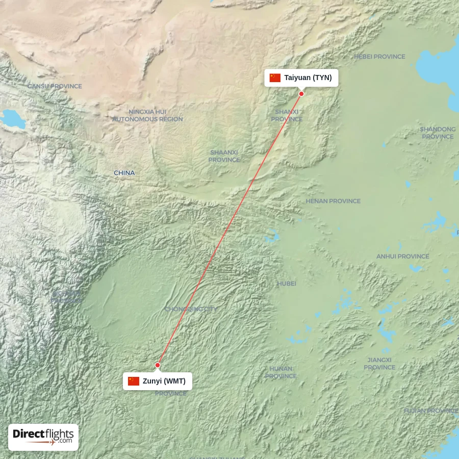 WMT - TYN route map