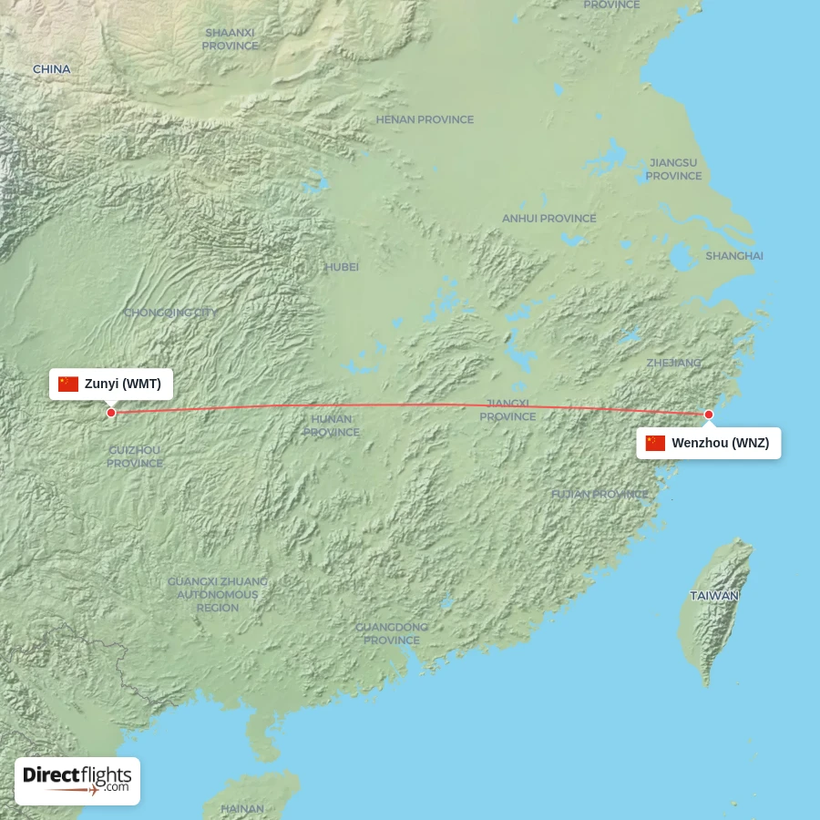 WMT - WNZ route map