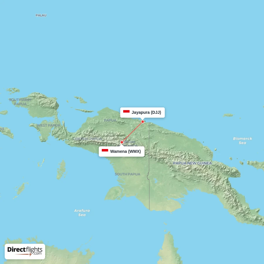 WMX - DJJ route map