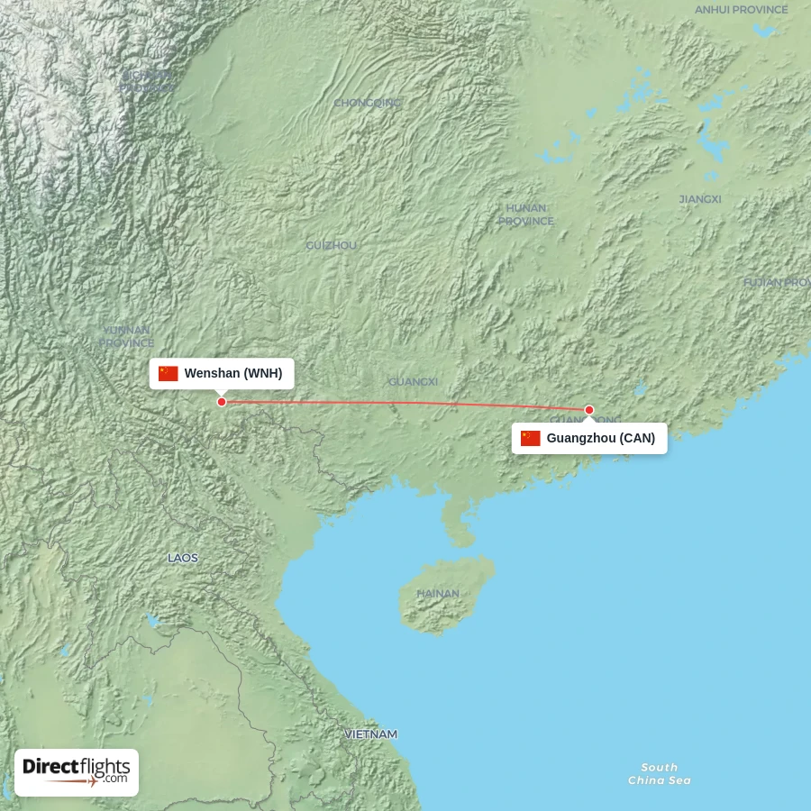 WNH - CAN route map